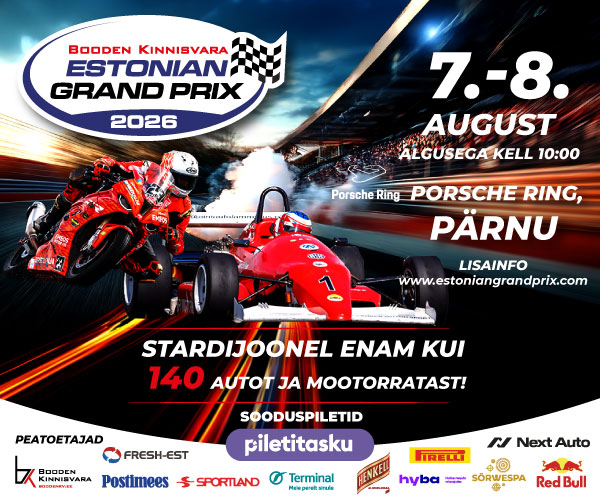 7.–8. augustil toimub Pärnus Porche Ringil Estonian Grand Prix 2026, mis toob rajale Eesti ja lähiriikide parimad motoringrajasõitjad. Võistlus ootab nii tippsõ